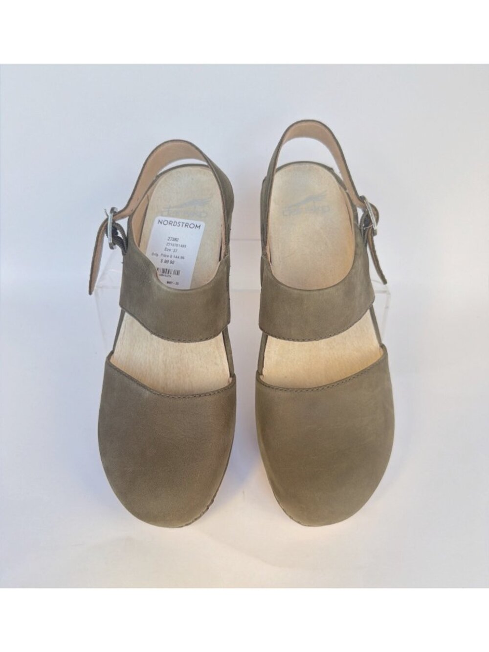 Dansko Lucia Platform Pumps Slingback Closed-Toe Sandals Ivy Green Size 37 - Picture 4 of 13